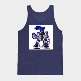 blue lightbulb robot Tank Top